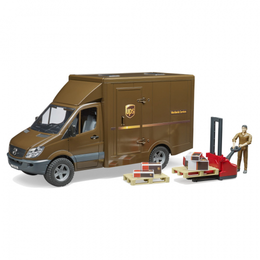 Bruder MB Sprinter UPS with driver and accessories ryhmässä  @ Spelexperten (BR2538)