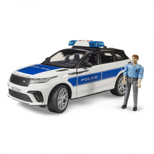 Bruder Range Rover Velar Police vehicle with police officer ryhmässä LELUT / Leluajoneuvot / Bruder @ Spelexperten (BR2890)