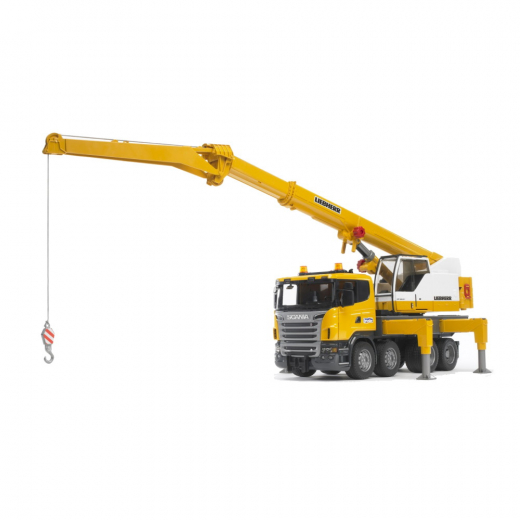 Bruder Scania R-Series Liebherr Crane truck with sound and light ryhmässä  @ Spelexperten (BR3570)