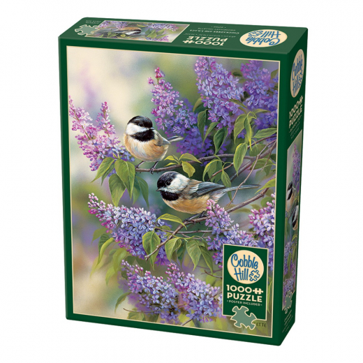 Cobble Hills Chickadees And Lilacs 1000 Palaa ryhmässä PALAPELIT / 1000 palaa @ Spelexperten (CH80112)