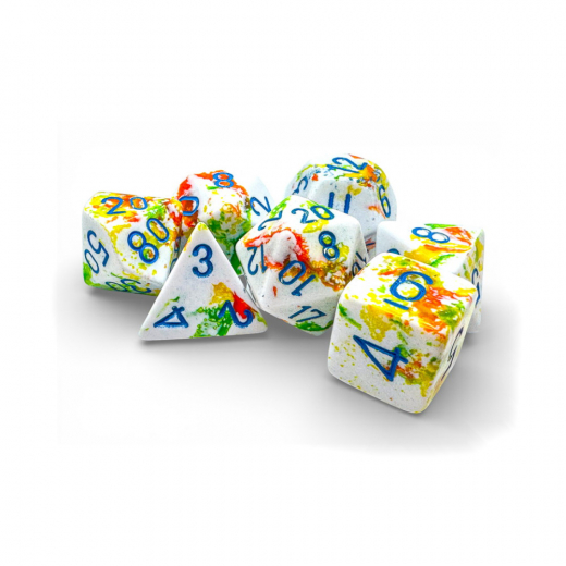 Dice Set 7 Brush Breezy/Blue ryhmässä SEURAPELIT / Tarvikkeet / Nopat ja tarvikkeet @ Spelexperten (CHX24409)
