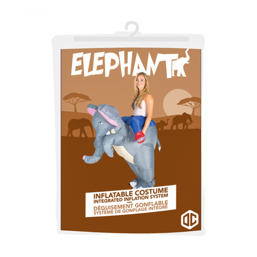 Puhallettava Elephant Naamiaisasu ryhmässä LELUT / Naamiaiset / Naamiaisasut @ Spelexperten (COS-ELEPHANT)