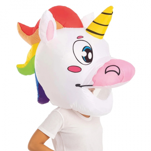 Giant Inflatable Unicorn Head for Adults ryhmässä LELUT / Naamiaiset / Naamiot @ Spelexperten (COS-HEAD-UNI)