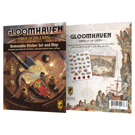 Gloomhaven: Jaws of the Lion - Removable Sticker Set & Map ryhmässä SEURAPELIT / Tarvikkeet / Muut @ Spelexperten (CPH0502)