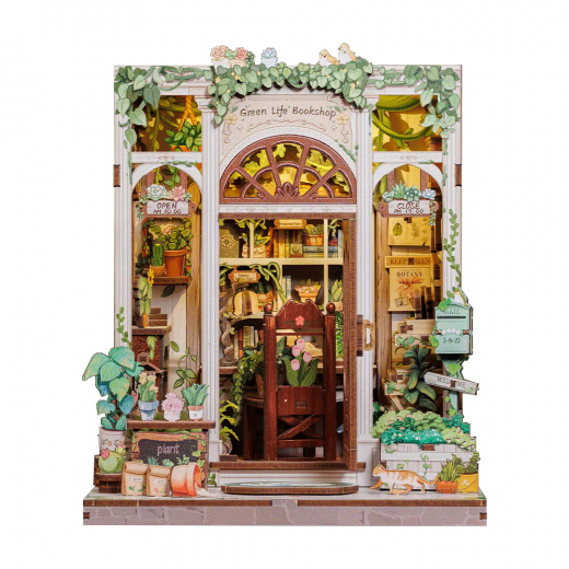 CuteBee Book Nook - Green Life Bookshop ryhmässä PALAPELIT / Mallirakennus @ Spelexperten (CWG203)