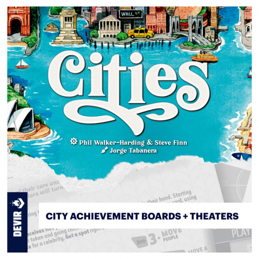 Cities: City Achievement Boards + Theaters (Exp.) ryhmässä SEURAPELIT / Lisäosat @ Spelexperten (DEV1278)