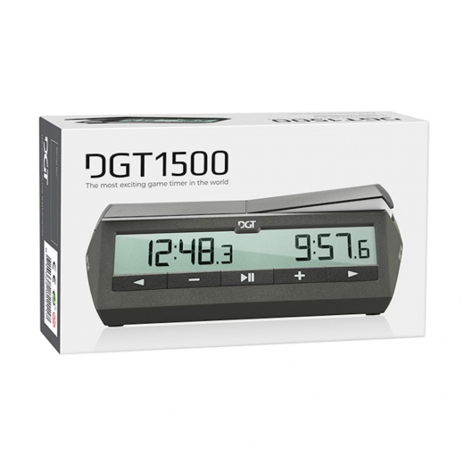 DGT1500 Grey Digital Chess Clock ryhmässä SEURAPELIT / Shakki @ Spelexperten (DGT-23008)