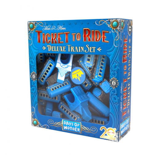 Ticket to Ride: 20th Anniversary Deluxe Train Set - Blue (Exp.) ryhmässä  @ Spelexperten (DOWT2R20THDTS-BLU)