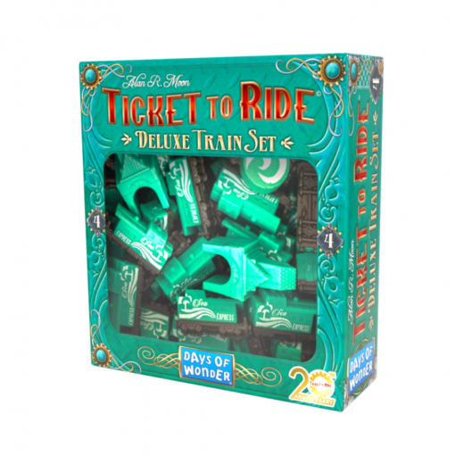Ticket to Ride: 20th Anniversary Deluxe Train Set - Green (Exp.) ryhmässä  @ Spelexperten (DOWT2R20THDTS-GRE)