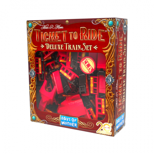 Ticket to Ride: 20th Anniversary Deluxe Train Set - Red (Exp.) ryhmässä  @ Spelexperten (DOWT2R20THDTS-RED)