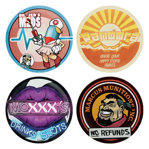 Borderlands Set of 4 Coasters ryhmässä LELUT / Collectibles @ Spelexperten (DPI-BL01)