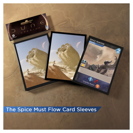 Dune: Imperium Sleeves 63,5 x 88 mm - The Spice Must Flow ryhmässä SEURAPELIT / Tarvikkeet / Sleeves @ Spelexperten (DWD01007)