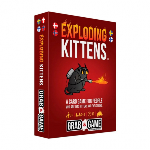 Exploding Kittens Grab & Game (FI) ryhmässä SEURAPELIT / Matkapelit @ Spelexperten (EKGGEKG48NO)