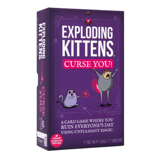 Exploding Kittens: Curse You! ryhmässä SEURAPELIT / Juhlapelit @ Spelexperten (EKGMAGI4)