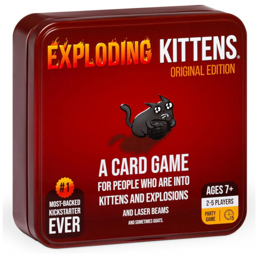 Exploding Kittens Original Edition Collectible Tin (EN.) ryhmässä SEURAPELIT / Korttipelit @ Spelexperten (EKGT10TH)