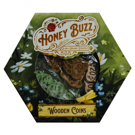 Honey Buzz: Wooden Coins (Exp.) ryhmässä SEURAPELIT / Lisäosat @ Spelexperten (ELFECG015)