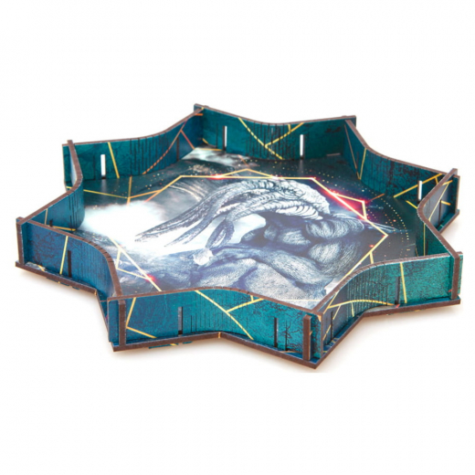 e-Raptor - Dice Tray Cthulhu 23 cm - Grey ryhmässä SEURAPELIT / Tarvikkeet / Nopat ja tarvikkeet @ Spelexperten (ERP4083)