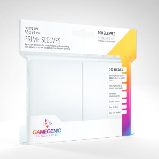 GameGenic Prime Sleeves White 64 x 89 mm ryhmässä SEURAPELIT / Tarvikkeet / Sleeves @ Spelexperten (GGS10017ML)