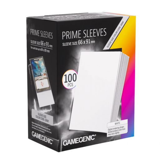 GameGenic Prime Sleeves White 64 x 89 mm ryhmässä SEURAPELIT / Tarvikkeet / Sleeves @ Spelexperten (GGS10140ML)