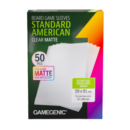 GameGenic Matte Sleeves 57 x 89 mm Clear  ryhmässä SEURAPELIT / Tarvikkeet / Sleeves @ Spelexperten (GGS10189ML)