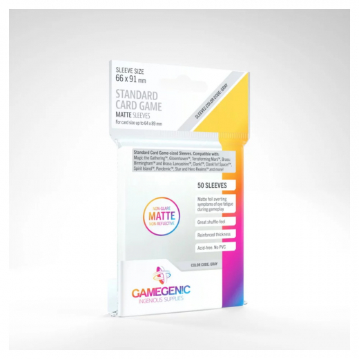 GameGenic Matte Sleeves Clear 64 x 89 mm ryhmässä SEURAPELIT / Tarvikkeet / Sleeves @ Spelexperten (GGS1063ML)