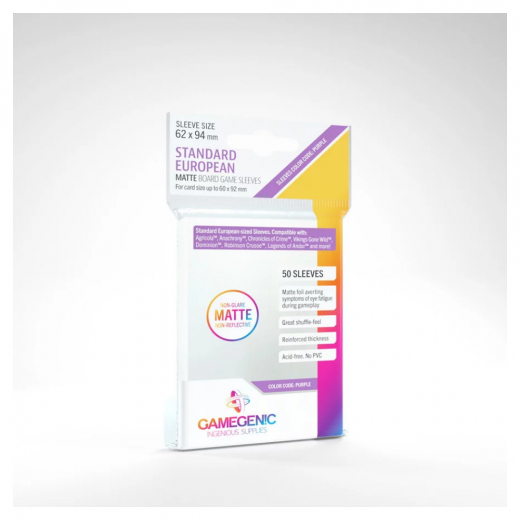 GameGenic Matte Sleeves Clear 60 x 92 mm ryhmässä SEURAPELIT / Tarvikkeet / Sleeves @ Spelexperten (GGS1064ML)