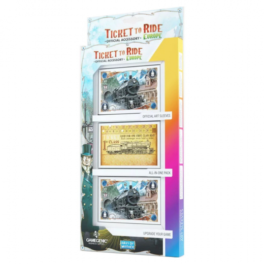 GameGenic Matte Prime Sleeves 58 x 90 mm Ticket to Ride Europe ryhmässä SEURAPELIT / Tarvikkeet / Sleeves @ Spelexperten (GGS15003ML)