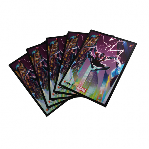 Magic Art Sleeves 64 x 90 mm - Spider-Man Miles Morales ryhmässä SEURAPELIT / Tarvikkeet / Sleeves @ Spelexperten (GGS15124ML)