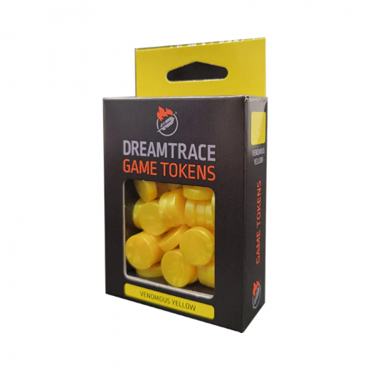 DreamTrace Game Tokens: Venomous Yellow ryhmässä SEURAPELIT / Tarvikkeet / Muut @ Spelexperten (GHDTTK01)