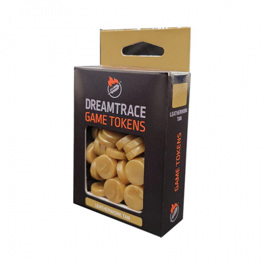DreamTrace Game Tokens: Leatherwork Tan ryhmässä SEURAPELIT / Tarvikkeet / Muut @ Spelexperten (GHDTTK15)