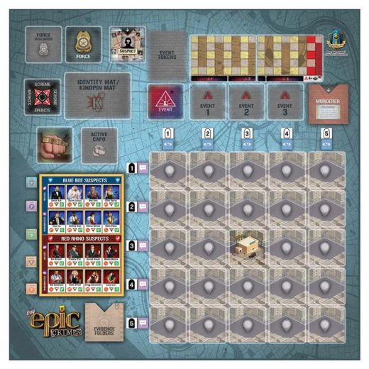 Tiny Epic Crimes: Game Mat (Exp.) ryhmässä SEURAPELIT / Tarvikkeet / Muut @ Spelexperten (GLGTECA01)