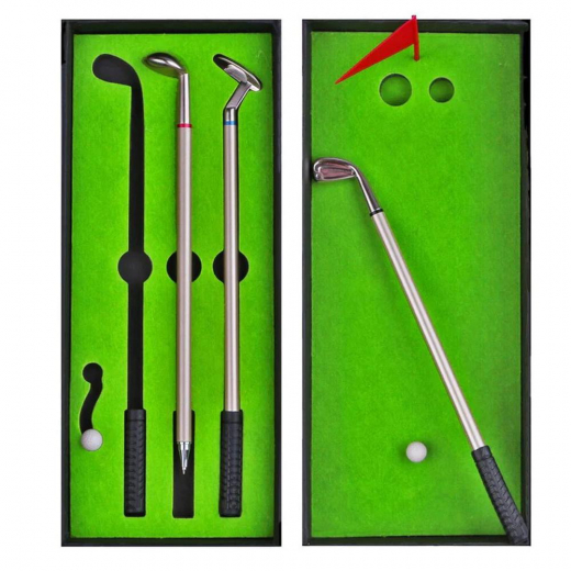 Golf kynä-setti ryhmässä LELUT / Hauskoja vempaimia / Hauskoja lahjoja @ Spelexperten (GOLF-PEN)