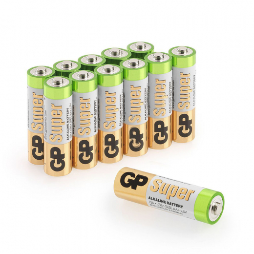 GP Super Alkaline AA-battery, 15A/LR6, 12-pc ryhmässä LELUT / Akut & laturit @ Spelexperten (GP-151034)