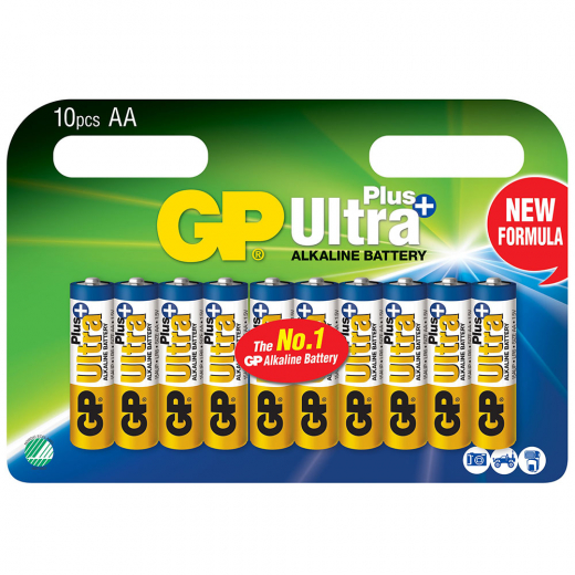 GP Ultra Plus Alkaline AA-battery, 15AUP/LR6, 10-pc ryhmässä  @ Spelexperten (GP-151167)