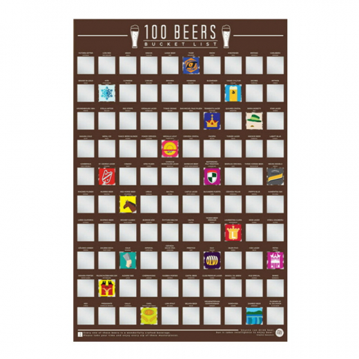 100 Beers - Scratch Off Bucket List ryhmässä LELUT / Hauskoja vempaimia / Hauskoja lahjoja @ Spelexperten (GR630009)