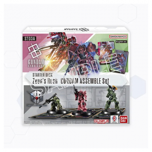 Gundam CG: Zeon's Rush Assemble Starter Set ST03A ryhmässä SEURAPELIT / Korttipelit @ Spelexperten (GUNCGSTA03)