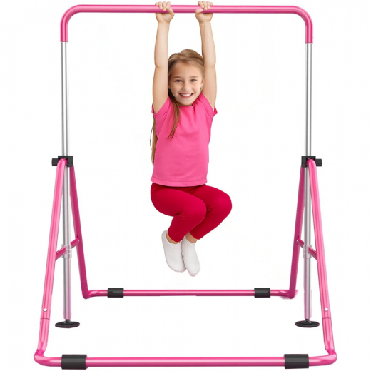 Kokoontaitettava Voimistelutanko Lapsille, Vaaleanpunainen ryhmässä LELUT / Ulkoleikit @ Spelexperten (GYM-BAR-KIDS-R)