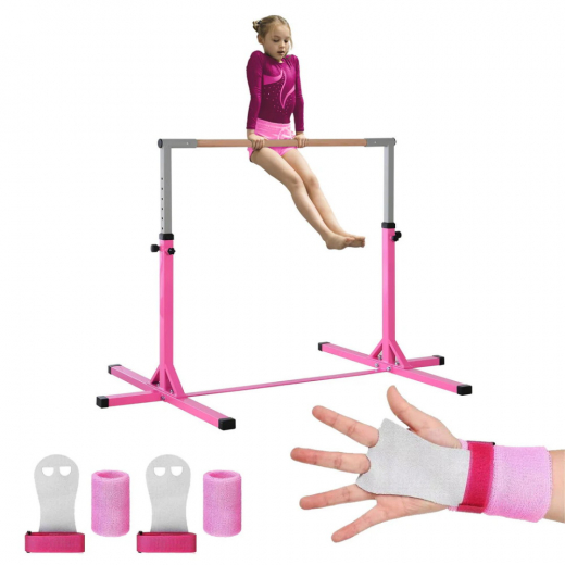 Vaaleanpunainen voimistelutanko ryhmässä LELUT / Ulkoleikit @ Spelexperten (GYM-BAR-R)