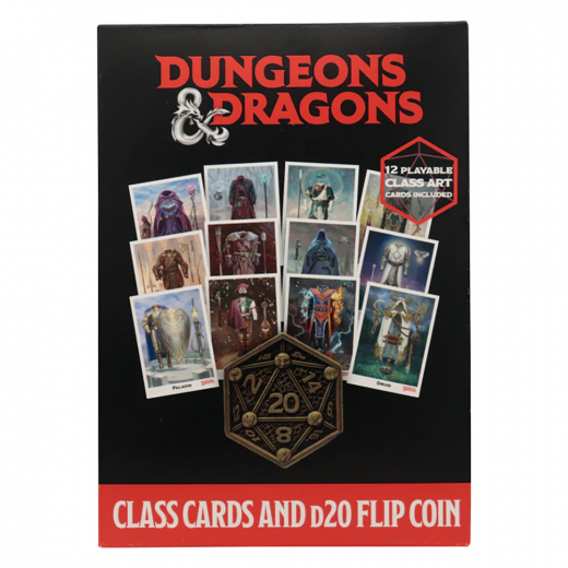 Dungeons & Dragons Class Cards and D20 Flip Coin ryhmässä LELUT / Collectibles / Dungeons & Dragons collectables @ Spelexperten (HAS-DUN21)