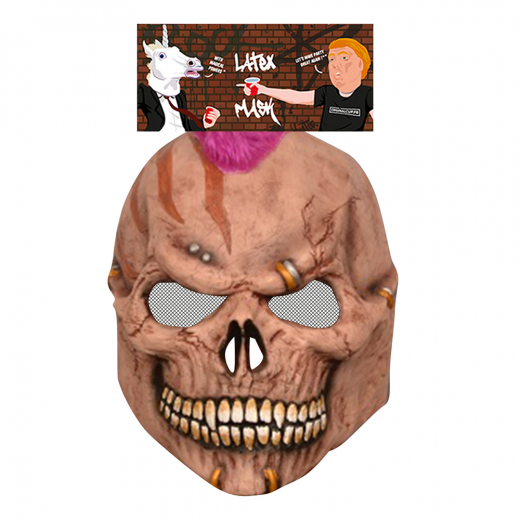 Latex Mask Punky Skull ryhmässä LELUT / Naamiaiset / Naamiot @ Spelexperten (HOR-PUN)