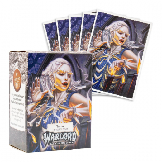 Sleeves Warlord: Saga of the Storm - Tazian 63 x 88 mm ryhmässä UUTUUDET @ Spelexperten (ITA-SLV-ELF)