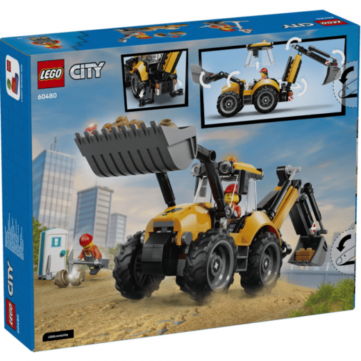 LEGO City - Yellow Backhoe Loader ryhmässä LELUT / LEGO / LEGO City @ Spelexperten (L-60480)