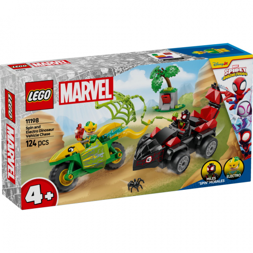 LEGO Marvel - Spinsin ja Electron jahti dinosauruskulkuneuvolla ryhmässä LELUT / LEGO @ Spelexperten (L11198)