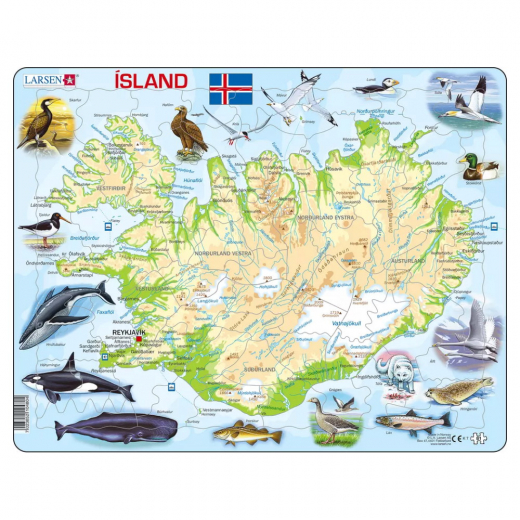 Larsen Palapeli Island 81 Palaa ryhmässä PALAPELIT / Lasten palapelit @ Spelexperten (LA-K7-IS)