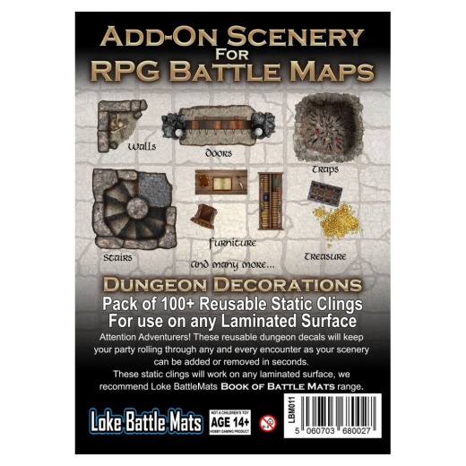 Add-On Scenery for RPG Maps - Dungeon Decorations (Exp.) ryhmässä SEURAPELIT / Roolipelit @ Spelexperten (LBM011)