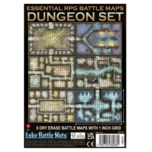 Essential RPG Battle Maps - Dungeon Set ryhmässä SEURAPELIT / Roolipelit / Dungeons & Dragons @ Spelexperten (LBM076)