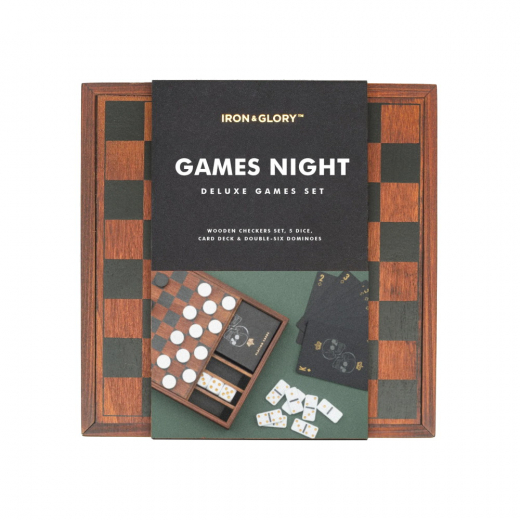 Games Night Deluxe Games Set 4-in-1 ryhmässä SEURAPELIT / Matkapelit @ Spelexperten (LKIAGGN)