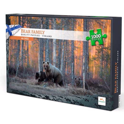 Nordic Puzzels: Bear Family 1000 Palaa ryhmässä PALAPELIT / 1000 palaa @ Spelexperten (LPFI082)