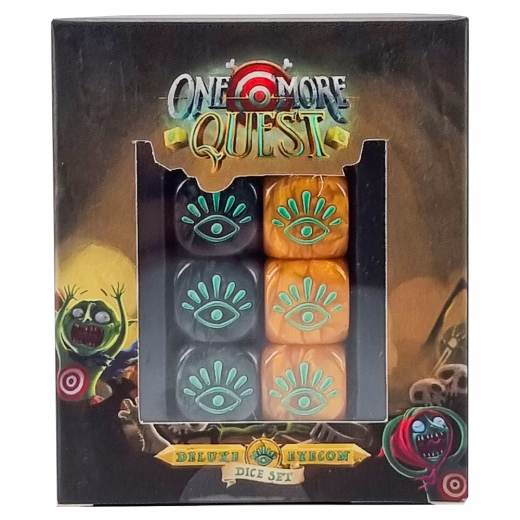 One More Quest RPG: Deluxe Eyecon Dice Set ryhmässä SEURAPELIT / Tarvikkeet / Nopat ja tarvikkeet @ Spelexperten (LUMHG160)