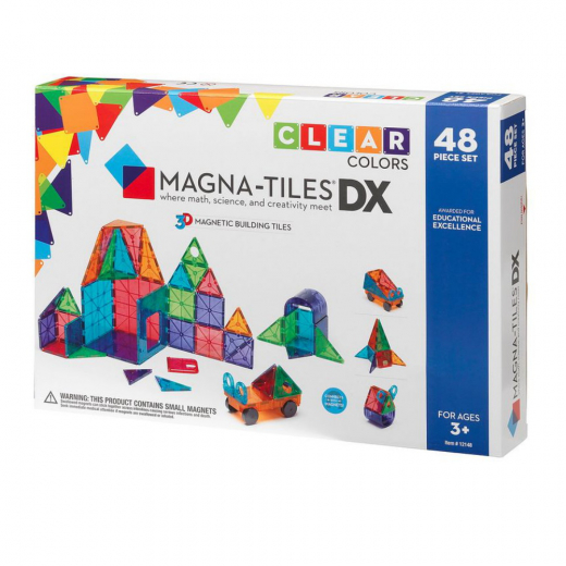 Magna-Tiles DX - Clear colors - 48 osaa ryhmässä  @ Spelexperten (MAG12148)